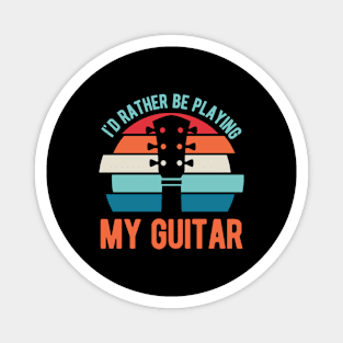 Funny Guitar Guitarist Player Magnet